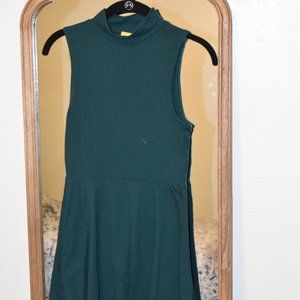 PRINCE & FOX Dark Green Mock Neck Dress